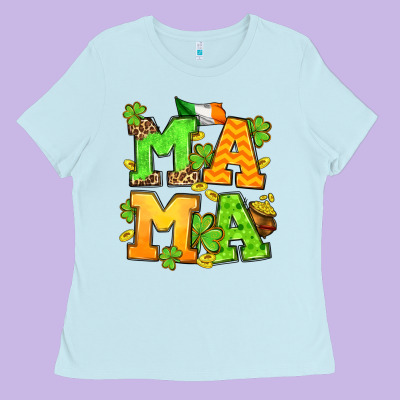 St. Patrick's Day Mama Ladies Tee Designed By Oliviacreatesart