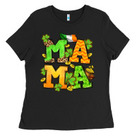 Black St. Patrick's Day mama Ladies Tee - OliviaCreatesArt