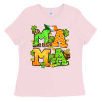 Bubblegum Pink St. Patrick's Day mama Ladies Tee - OliviaCreatesArt