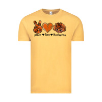 Vintage Mustard peace love thanksgiving bbs Vintage Tee - BundleAndBundleShop