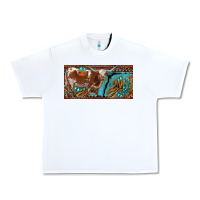 White texas longhorn with aztec tiger and  leopard Urban Heavy Tee - RanaPortraitStore