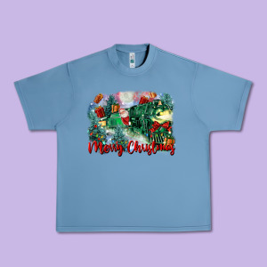 Merry Christmas Santa Polar Express Urban Heavy Tee Designed By Fadigitalartstudio