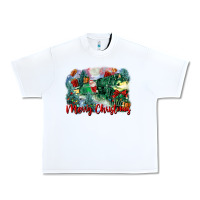 White merry christmas santa polar express Urban Heavy Tee - FaDigitalArtStudio