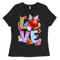 Black Easter love Teacher Ladies Tee - OliviaCreatesArt