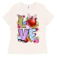 Bone Easter love Teacher Ladies Tee - OliviaCreatesArt