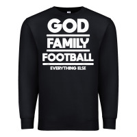 Black god family football christian faith shirt Premium Sweatshirt - baoMotion