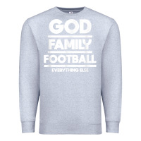 Heather Grey god family football christian faith shirt Premium Sweatshirt - baoMotion