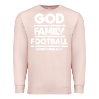 Pale Pink god family football christian faith shirt Premium Sweatshirt - baoMotion