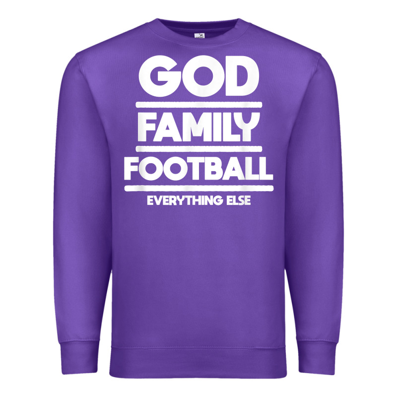 God Family Football Christian Faith Shirt Premium Sweatshirt by baoMotion | Teevron