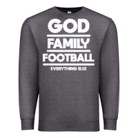 Charcoal Heather god family football christian faith shirt Premium Sweatshirt - baoMotion