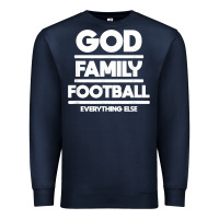Navy god family football christian faith shirt Premium Sweatshirt - baoMotion