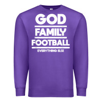 Purple god family football christian faith shirt Premium Sweatshirt - baoMotion