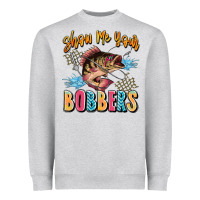 Heather Grey show me your bobbers Heavyweight Sweatshirt - JahusDesignShop