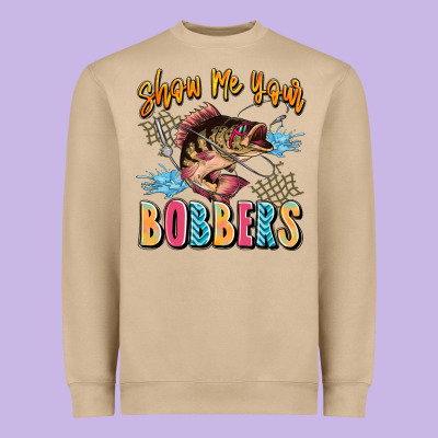 Show Me Your Bobbers Heavyweight Sweatshirt Designed By Jahusdesignshop