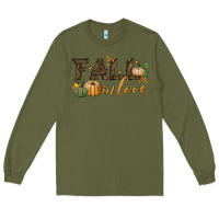 Army Green fall in love Long Sleeve Tee - BundleAndBundleShop
