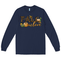Navy fall in love Long Sleeve Tee - BundleAndBundleShop