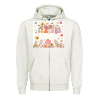Oatmeal Heather teacher custom name Zipper Hoodie - JahusDesignShop