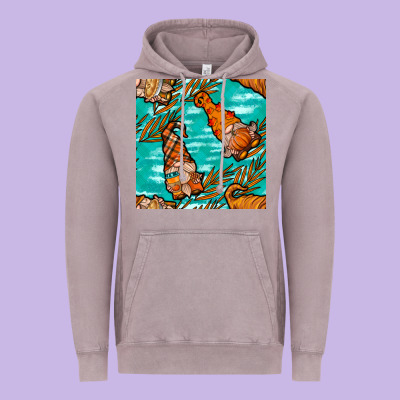 Fall Gnomes Seamless Pattern Vintage Hoodie Designed By Bundleandbundleshop