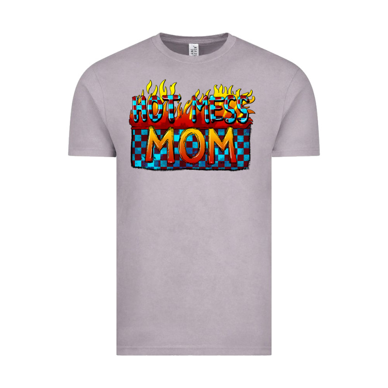 Hot Mess Mom Mother's Day Vintage Tee by FaDigitalArtStudio | Teevron