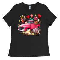 Valentine's Day Truck Farm Animals Ladies Tee | Teevron