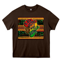Chocolate Brown black history is world history Heavy Core Tee - CowGirlArtShop