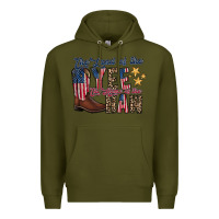 Army Green the land yee the home of the haw Premium Hoodie - RacoonDesign