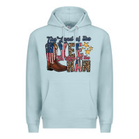 Blue Mist the land yee the home of the haw Premium Hoodie - RacoonDesign