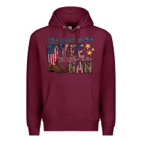 Burgundy the land yee the home of the haw Premium Hoodie - RacoonDesign