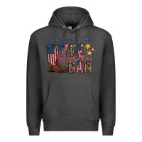 Charcoal Heather the land yee the home of the haw Premium Hoodie - RacoonDesign