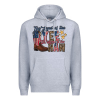 Heather Grey the land yee the home of the haw Premium Hoodie - RacoonDesign