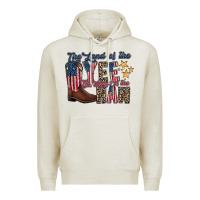 Oatmeal Heather the land yee the home of the haw Premium Hoodie - RacoonDesign