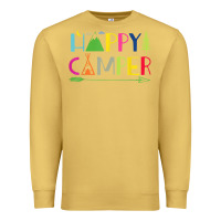 Antique Gold camping arrow camper happy summer camp camping kids 635 Premium Sweatshirt - baoMotion