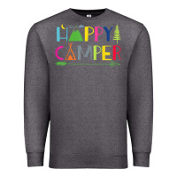Charcoal Heather camping arrow camper happy summer camp camping kids 635 Premium Sweatshirt - baoMotion