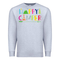 Heather Grey camping arrow camper happy summer camp camping kids 635 Premium Sweatshirt - baoMotion