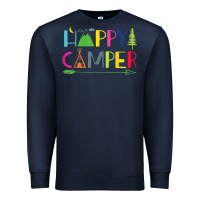 Navy camping arrow camper happy summer camp camping kids 635 Premium Sweatshirt - baoMotion
