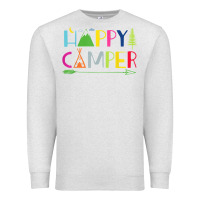 Oatmeal Heather camping arrow camper happy summer camp camping kids 635 Premium Sweatshirt - baoMotion