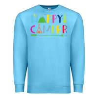 Ocean Blue camping arrow camper happy summer camp camping kids 635 Premium Sweatshirt - baoMotion