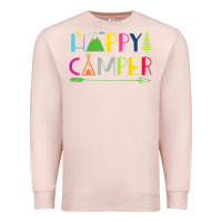 Pale Pink camping arrow camper happy summer camp camping kids 635 Premium Sweatshirt - baoMotion