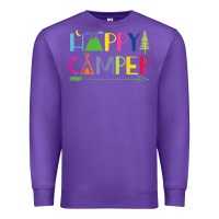 Purple camping arrow camper happy summer camp camping kids 635 Premium Sweatshirt - baoMotion