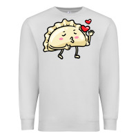Dove Grey pierogi lovers t  shirt pierogi kawaii emoticon polish food dyngus day Premium Sweatshirt - baoMotion