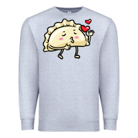 Heather Grey pierogi lovers t  shirt pierogi kawaii emoticon polish food dyngus day Premium Sweatshirt - baoMotion