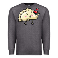 Charcoal Heather pierogi lovers t  shirt pierogi kawaii emoticon polish food dyngus day Premium Sweatshirt - baoMotion