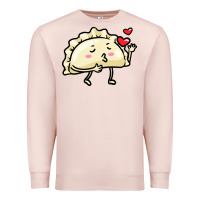 Pale Pink pierogi lovers t  shirt pierogi kawaii emoticon polish food dyngus day Premium Sweatshirt - baoMotion