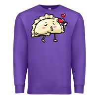 Purple pierogi lovers t  shirt pierogi kawaii emoticon polish food dyngus day Premium Sweatshirt - baoMotion
