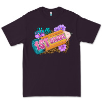 Plum Hello 1st Grade Premium Tee - RanaPortraitStore