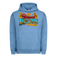 Pigment Pebble Blue blessed teacher Urban Hoodie - RanaPortraitStore