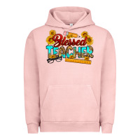 Pigment Salmon blessed teacher Urban Hoodie - RanaPortraitStore
