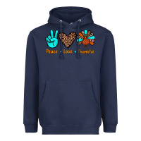 Navy peace love thankful Heavyweight Hoodie - JahusDesignShop
