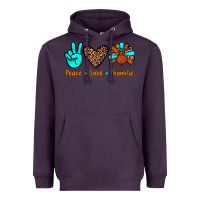 Plum peace love thankful Heavyweight Hoodie - JahusDesignShop