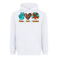 White peace love thankful Heavyweight Hoodie - JahusDesignShop